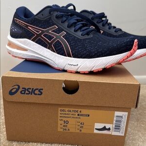 ASICS Women's Navy and Pink Athletic Shoes